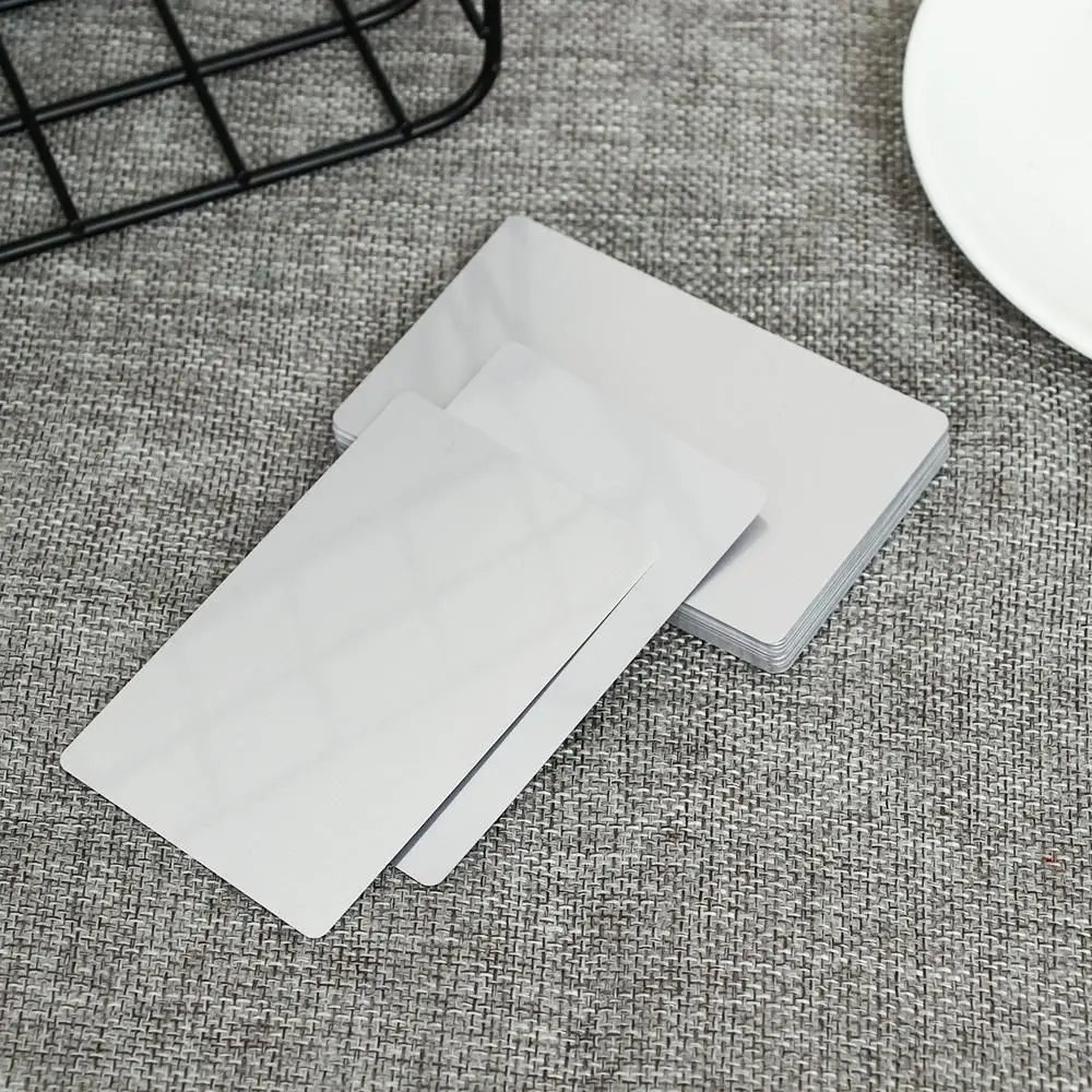 

50 Pcs/Set New Smooth Business Visit Laser Engraving Metal Carte Name Cards Business Card Blank