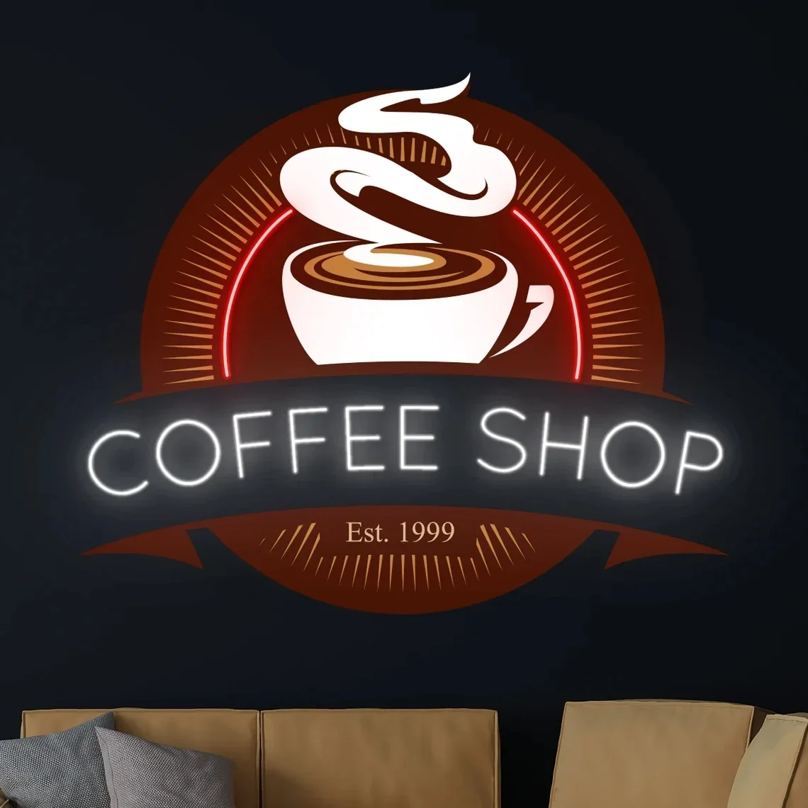 Custom Coffee Neon Sign Cafe Neon Light Coffee LED Light Drink Shop Led Sign Barista Wall Room Art Decor Coffee Neon Light