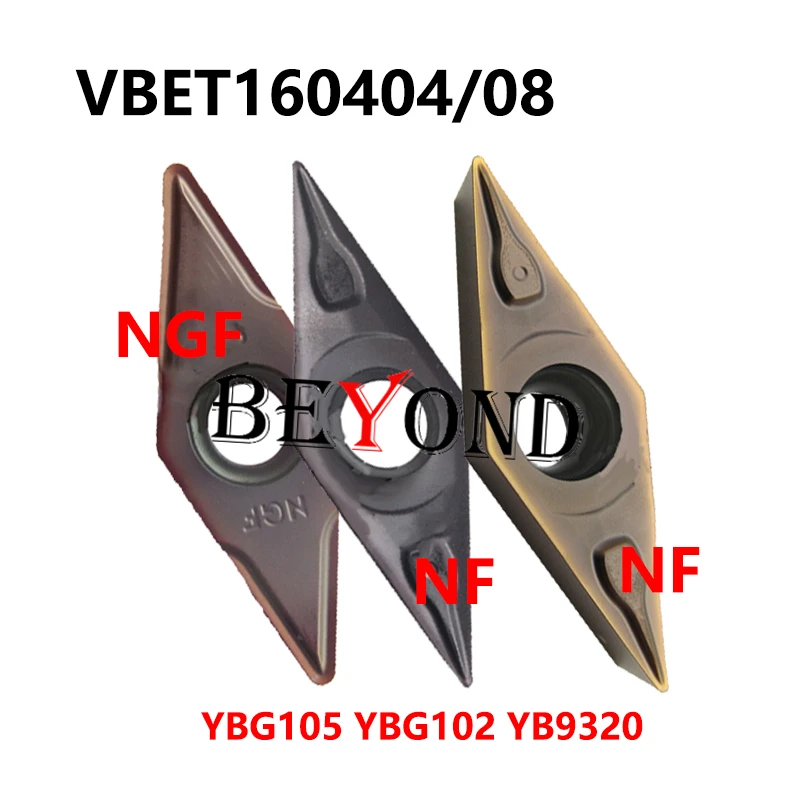 

VBET160408-NGF YBG105 VBET160404-NF YB9320 YBG102 100% Original Carbide Inserts 35 Degree Diamond Lathe Tool VBET 160404 160408