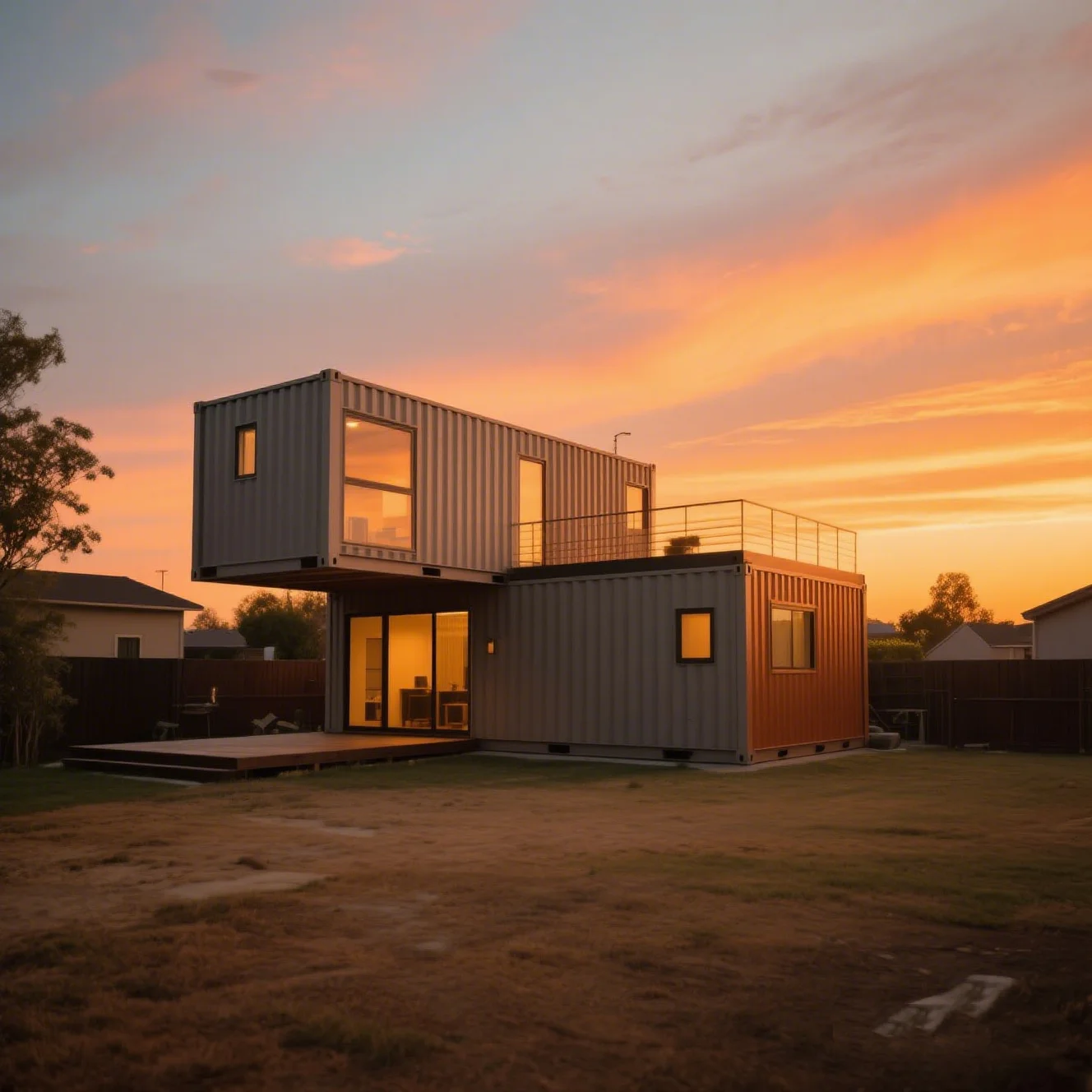 Quick Assembly Prefabricated Building, Modular Portable Container House for Temporary Office, Camp Site, Storage and Living