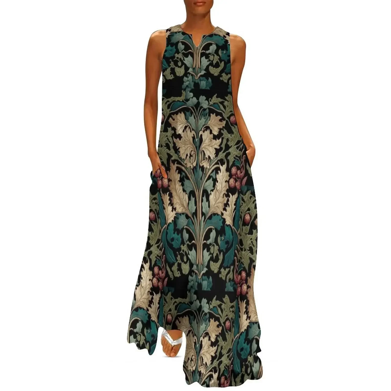 

Fall Floral Garden Botanical Print Long Dress womens clothing evening dresses luxury 2025 dress for women summer Dress