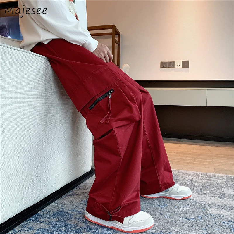 

Pants Men Retro Japanese European Stylish Hip Hop Cargo Trousers Pantalones Fashion High Street Casual Baggy Students Unisex Ins