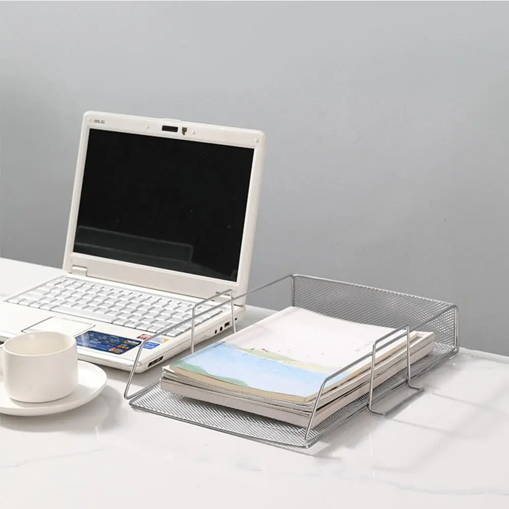 Fashion Desktop Organizer Stackable File Rack File Organizer Papers Rack A4 File Storage Tray INS Style Iron Archives