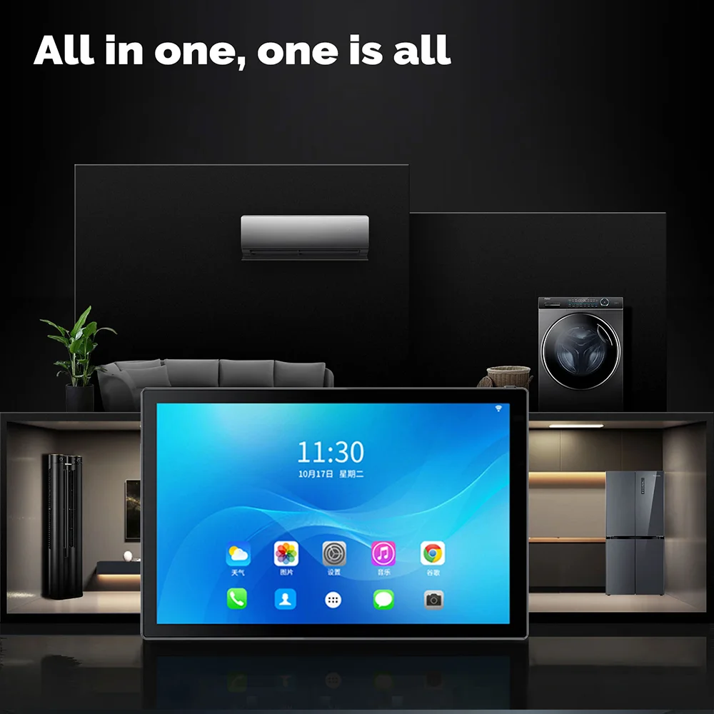 Jianshu-Painel Android Smart Home, 7 "Touch Screen, Assistente de Casa Hopanel, Painel de Controle Tuya Smart Home, Trabalhe com Alexa e Google