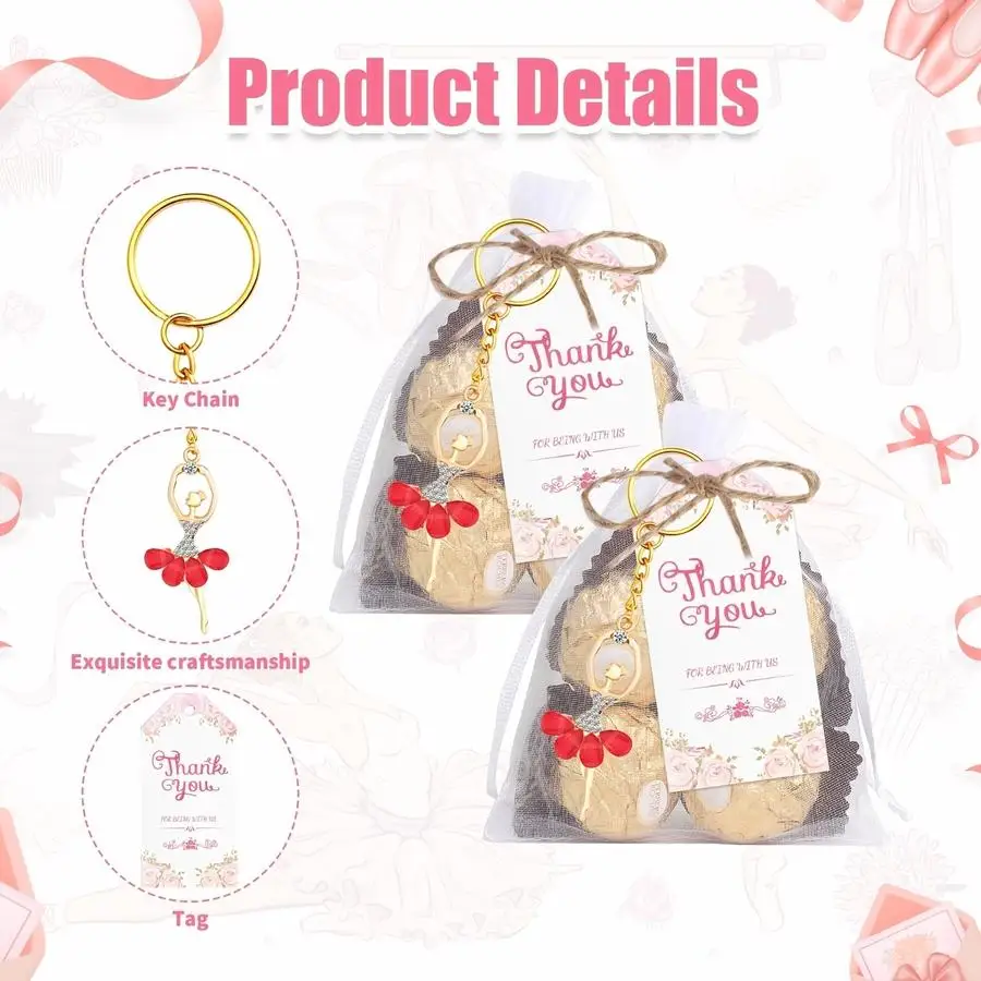 1/5/10/20/50/100pcs Gift for Her/Him: 12- or 18-Piece Keychain Set with Red Diamonds for Weddings, Birthday Parties, Dance, Ball