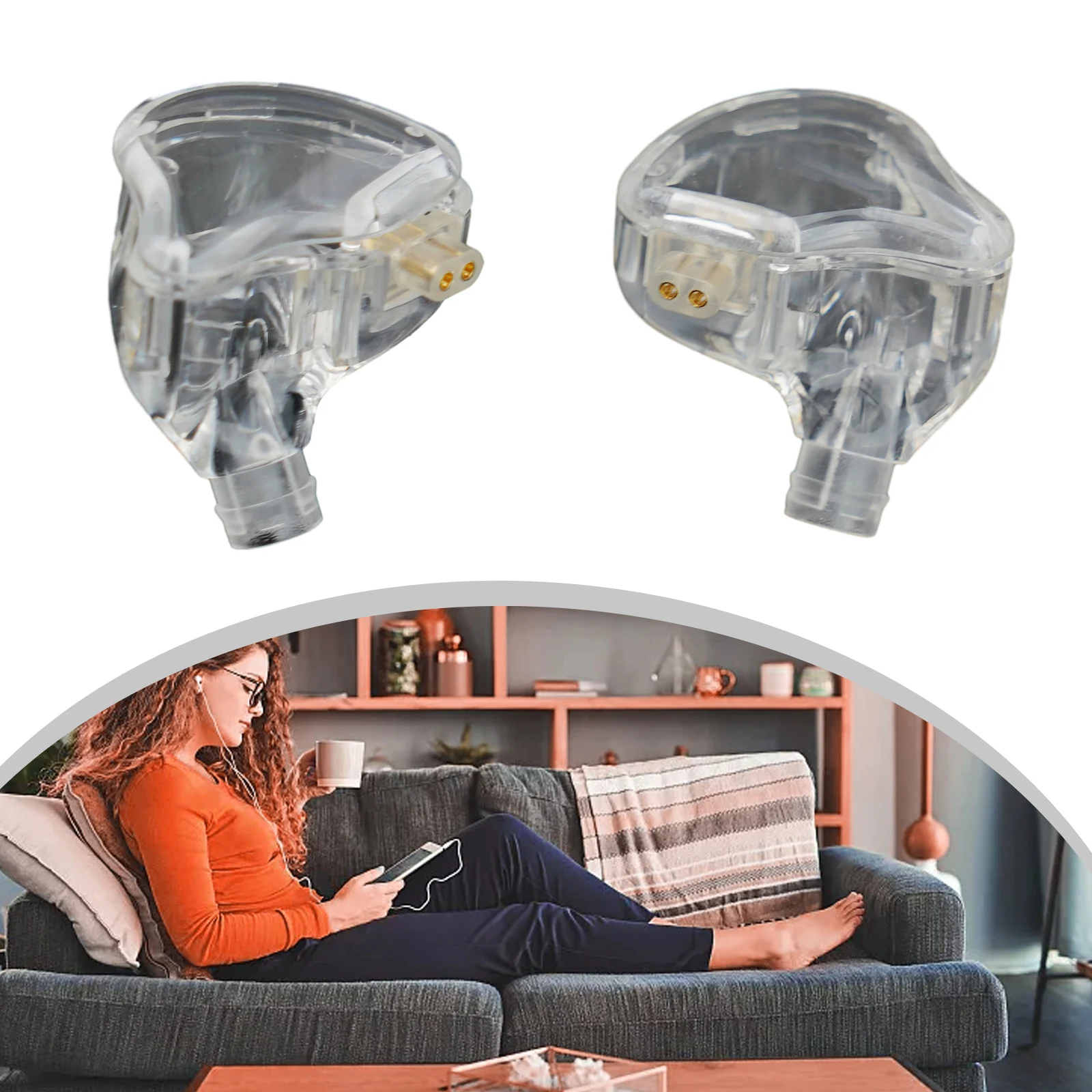 1Pair Earphone External Housing Shell For Speaker Unit Repair Replacement Parts DIY In-Ear Monitor Earphones Shell Protector