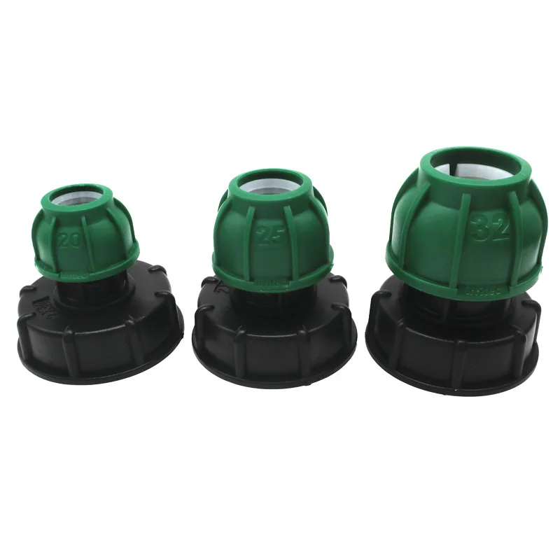 

Адаптер для ирригационного бака IBC 1 дюйм, 1/2 дюйма, 3/4 дюйма, соединение с грубой резьбой, наружный диаметр: 20/25/32 мм, фитинги для труб из полиэтилена, ПВХ, колено, прямой тройник