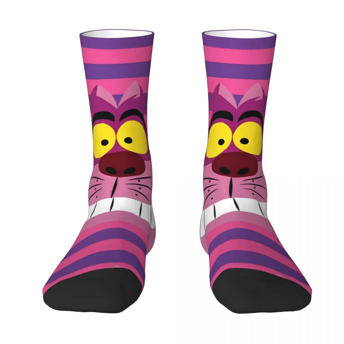 Cheshire Cat Alice In Wonderland Socks Harajuku Stockings Spring Anti Sweat Adults Socks Soft Breathable Pattern Running Socks