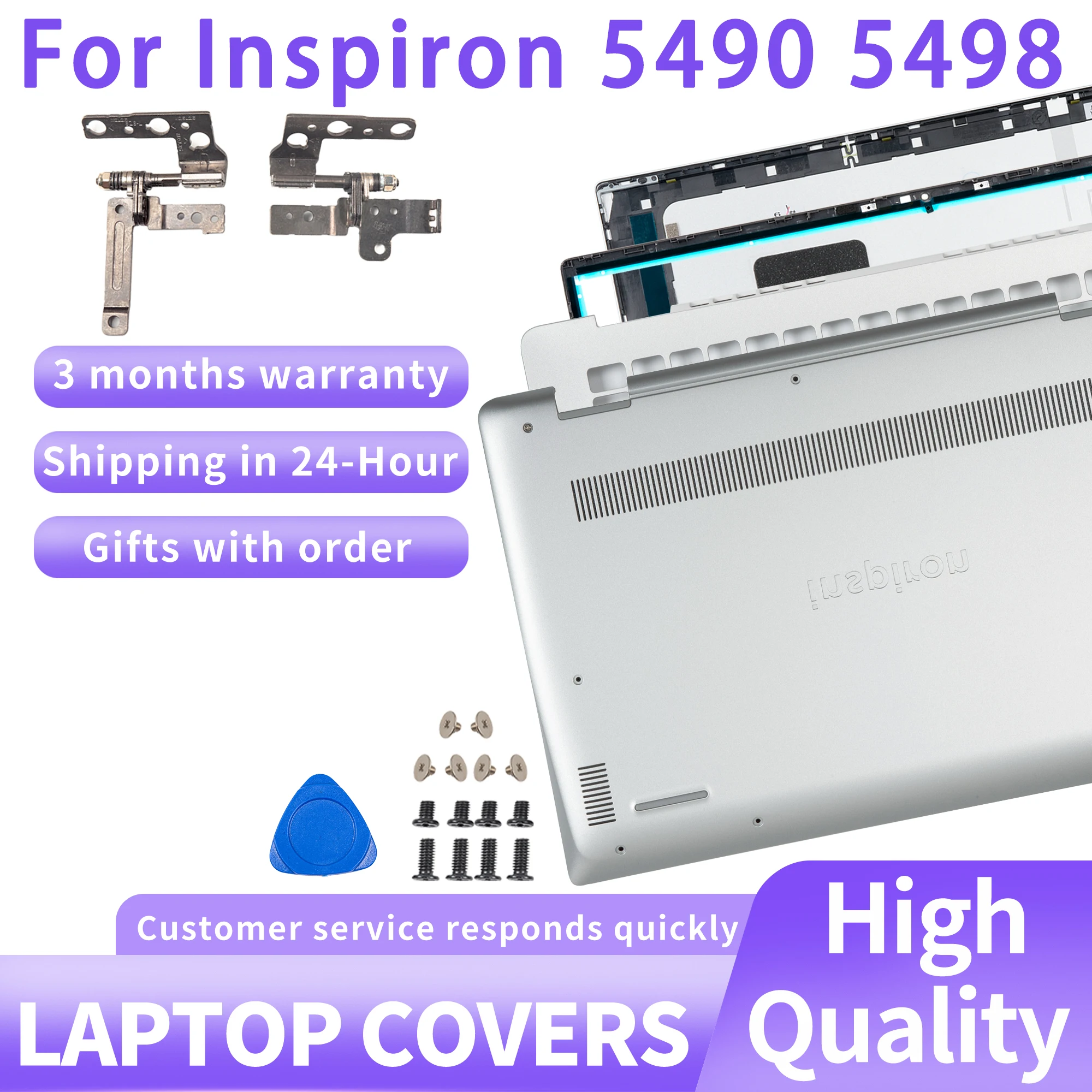 

NEW Housing Case LCD Back Cover For Lid Inspiron 5000 5490 5498 Front Bezel Palmrest Bottom Case Hinges Top Lid C4VGP 0R0VH6