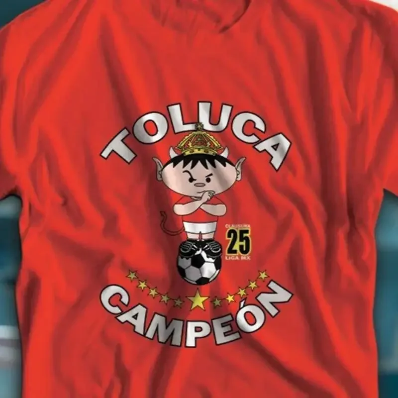 Playera Retro del Toluca Campeón 2025 Diablos Rojos Campeones 11