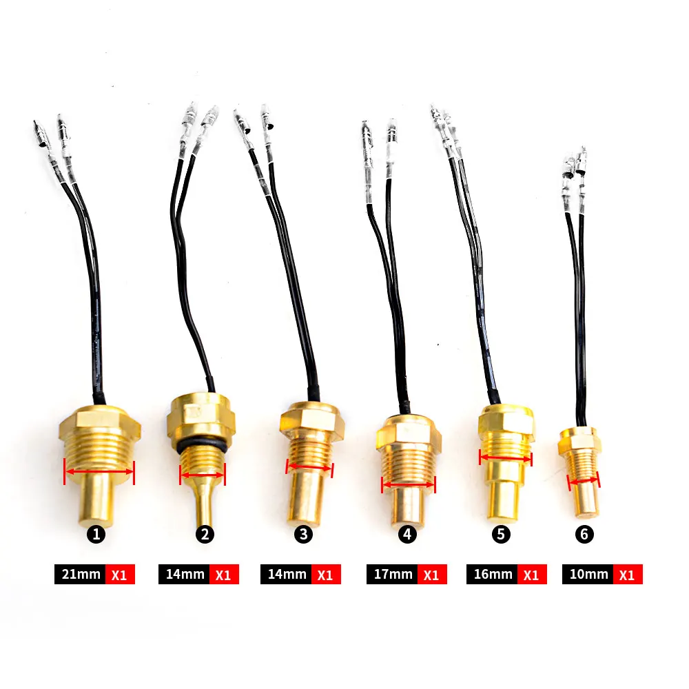 12V/24V Universal Water Temperature Sensor Car Temperature Sensor Water Temperature Gauge 10MM 14MM 16MM 17MM 21MM