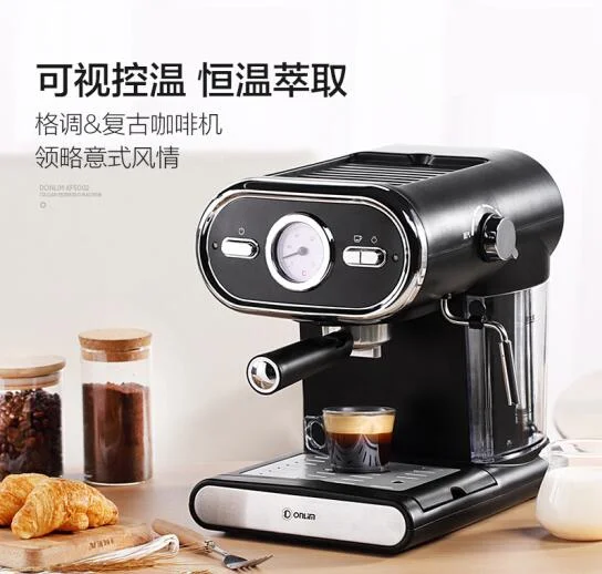 Włoski Donlim DL-KF5002 ekspres do kawy Espresso półautomatyczny ekspres do kawy typ pary 20Bar wizualizacja domu darmowa wysyłka