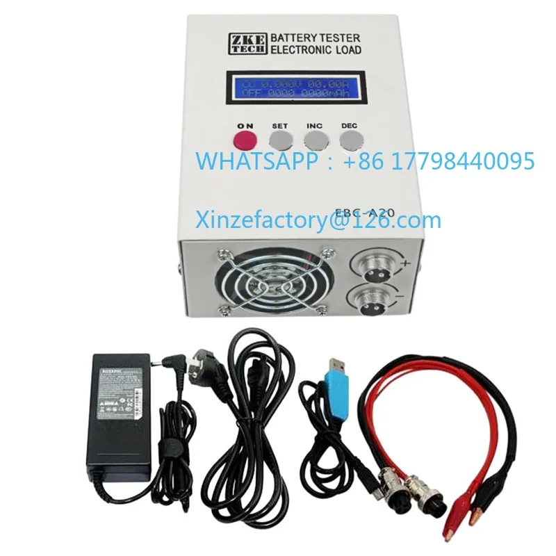 جهاز اختبار سعة بطارية الليثيوم القابل للتخصيص EBC-A20، شحن/تفريغ 20 أمبير، طاقة 85 وات، دقة 0.001 أمبير، مدخل DC19V-20V، 4 أسلاك #1