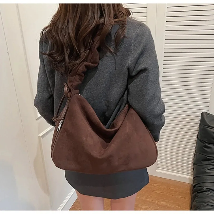 

Summer new Korean pleated armpit summer bag lightweight texture crossbody bag large capacity retro single shoulder women's bags