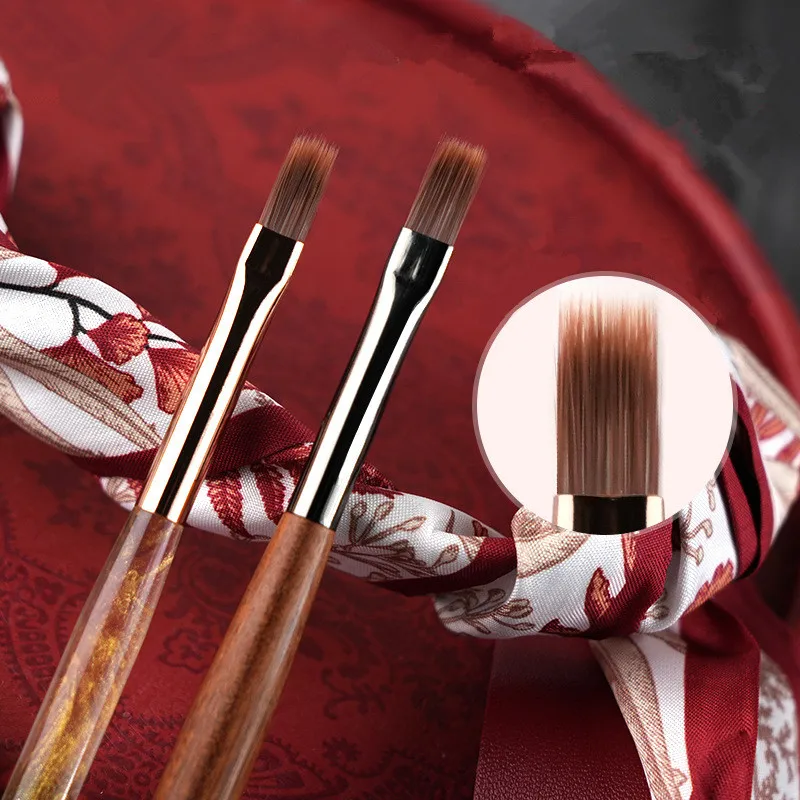

1/2PCS Nail Ombre Brush Nail Art Painting Pen Brush UV Gel Polish Gradient Color Acrylic Nail Drawing Pen