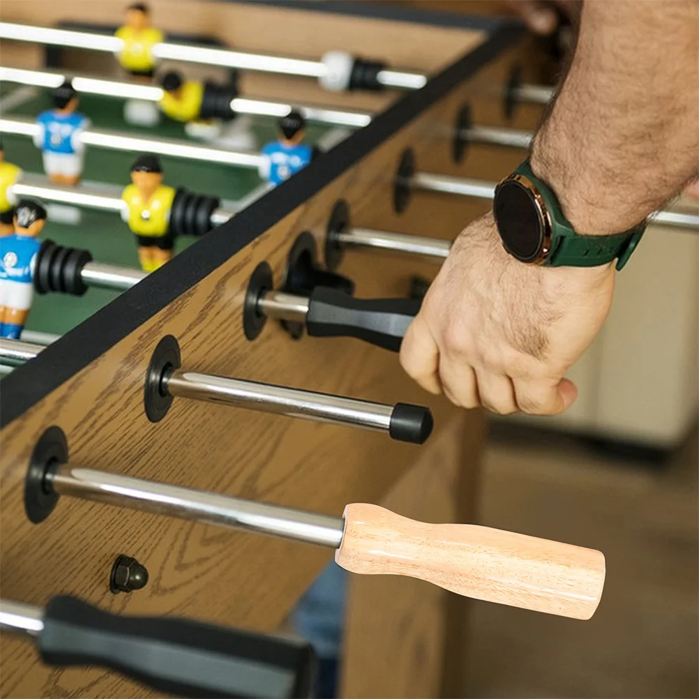 

2pcs Wooden Foosball Table Handles Octagonal Grip Replacement Rod End Caps For Soccer Machine Tabletop Accessories