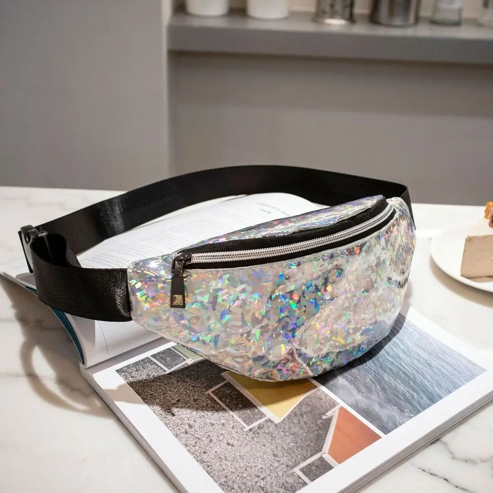 

Fashion Waterproof Waist Bag Large Capacity PU Wallet Holiday Travel Outdoor Running Crossbody Bag Women