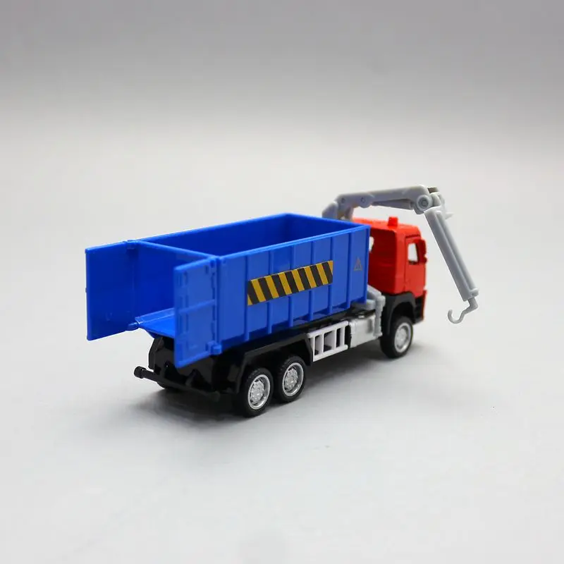 Diecast Metal Toy Car Model 1:72 Scale Recycle Garbage Truck Engineering Pull Back Educational Collection Gift Kid Match Box