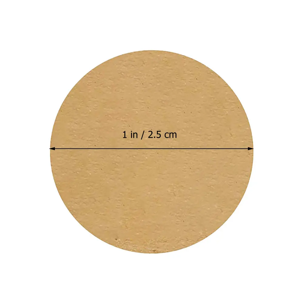 3 Rolls Small Round Label Stickers Kraft Paper Self-Adhesive Writable Sealing Labels for Handmade Products Gift Wrap Bars view 3