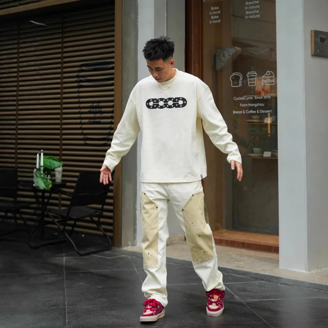 

Высококачественная модная классическая многоцветная футболка с длинными рукавами в клетку с бриллиантами и вышивкой из бисера и стразами