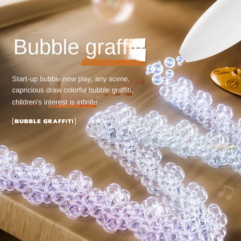 เด็ก Magic Bubble ปากกา DIY Graffiti อัตโนมัติ Bubble Machine สบู่ Bubble สเปรย์ Bubble Machine สําหรับ Boys & Girls ของเล่น