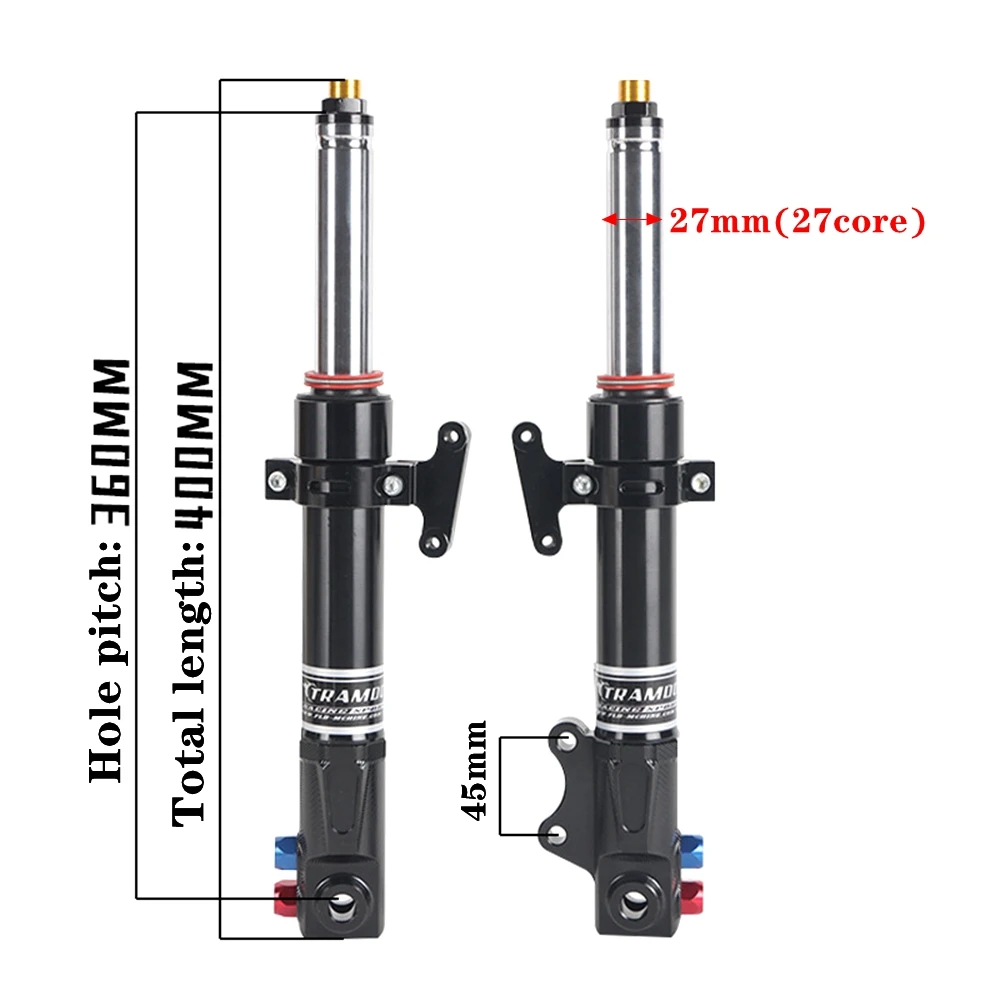 CNC 27 core 360mm Motorcycle Front Hydraulic Shock Absorber For Ninebot C90 Scooter Modify Front Fork Front Shock Absorber