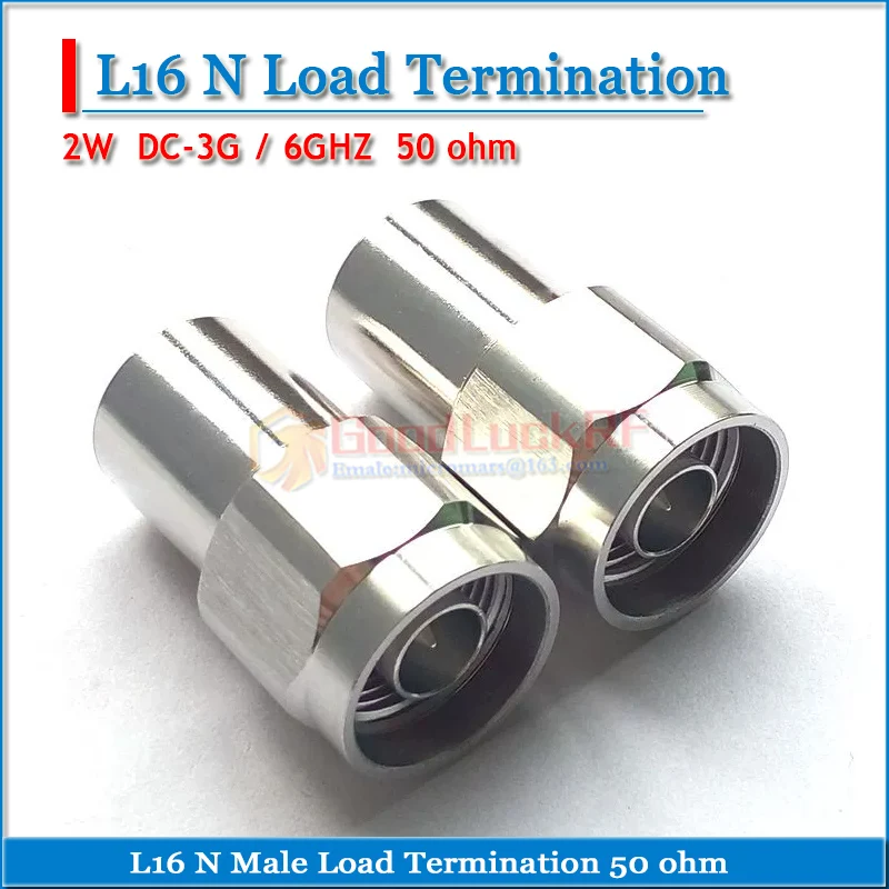 

L16 N Male Plug Connector terminal Termination DUMMY Load 2W 0-3GHz DC-6GHz 50 ohm RF microwave coaxial pseudoload