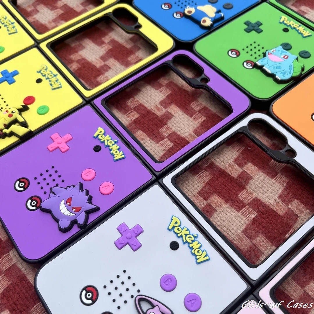 Etui na telefon 3D Pokemony Mew Clefairy Pikachu do Samsung Galaxy Z Flip zflip4 zflip5 Z Fold 3 4 5 6 7 zfold7 model zabawki Cover — zdjęcie produktu 3