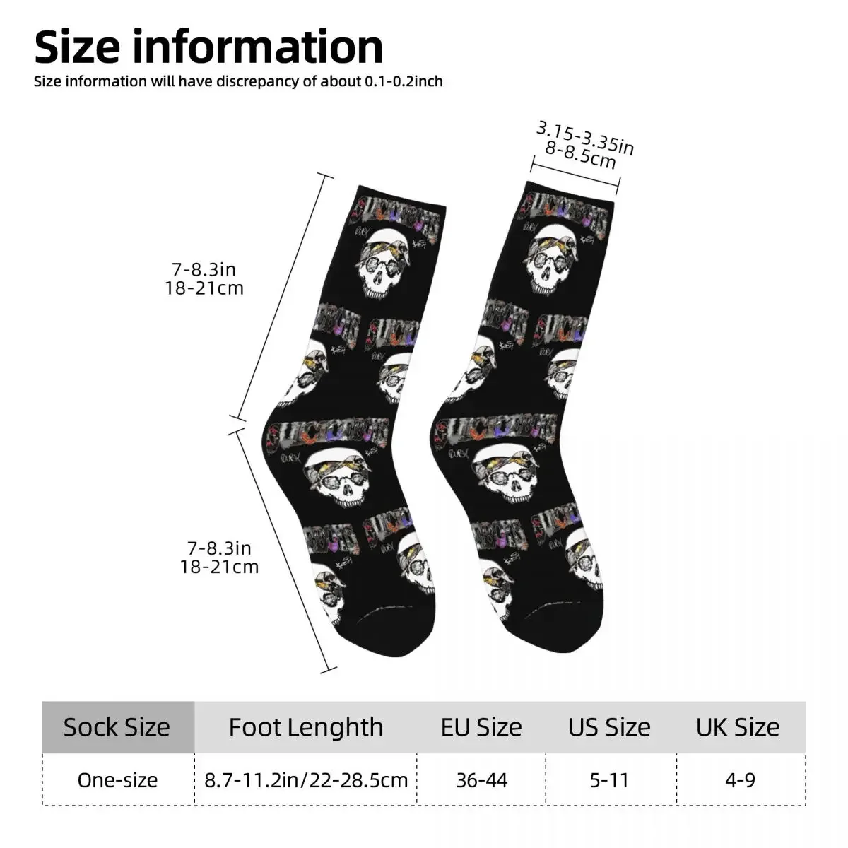 Funny 90s Want To Die Suicideboy Soccer Socks Polyester Crew Socks for Unisex Sweat Absorbing