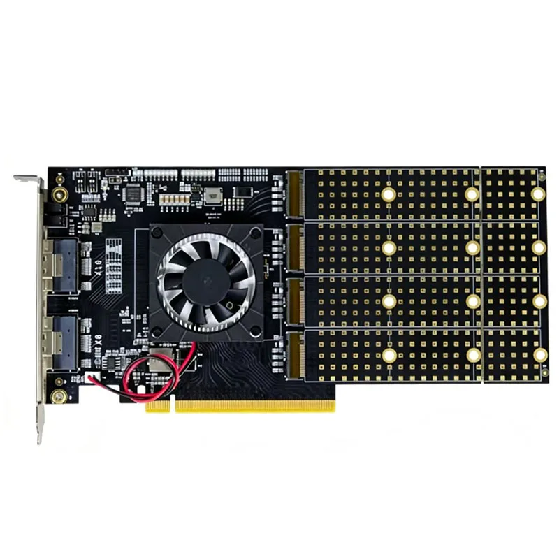 PLX8749 Adapter M.2 IT Mode ZFS TrueNAS PEX8749 8-Port M.2 NVMe Solid State Drive PCI-E X16