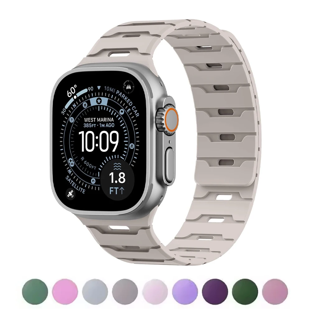 Magnetic Band For Apple Watch Ultra2 3 49mm 45mm 44mm 42mm 46mm 40 41 Sport Bracelet correa IWatch Series 11 10 SE 9 8 7 6 Strap