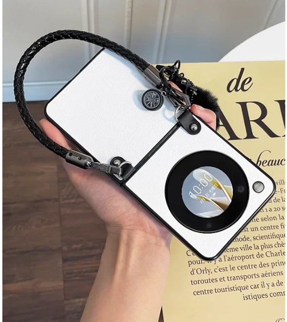 Diy Fashion Flower Cute Short Chain Phone Case For ZTE Libero Flip Case 5G For Nubia Flip Cover 2024 nubia flip2 2025 Case