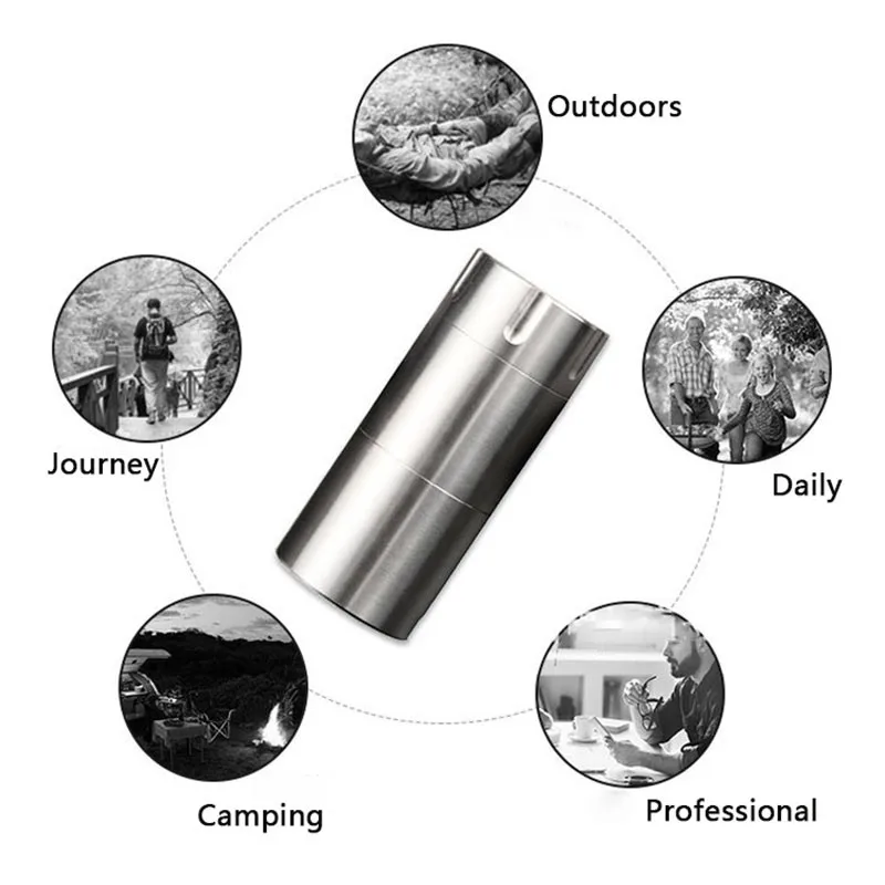 Portable Titanium Alloy Sealed Medicine Bottle Travel Waterproof Pill Storage Box Camping Equipment Outdoor EDC Survival Tool