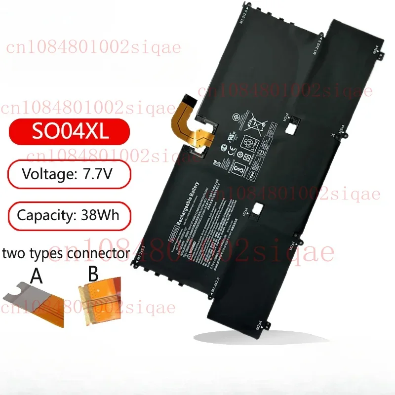 

SO04XL HSTNN-IB7J Laptop Battery For HP Spectre 13-V113TU V015TU V010NB V103NL V107NF V104NA V100NI TPN-C127 843534-1C1 Pro13 G1