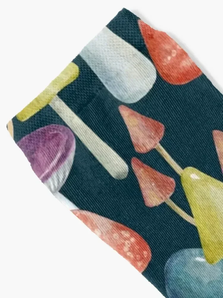 Mushroom Colorful Fall Autumn Pattern Socks Run FASHION golf Boy Child Socks Women's