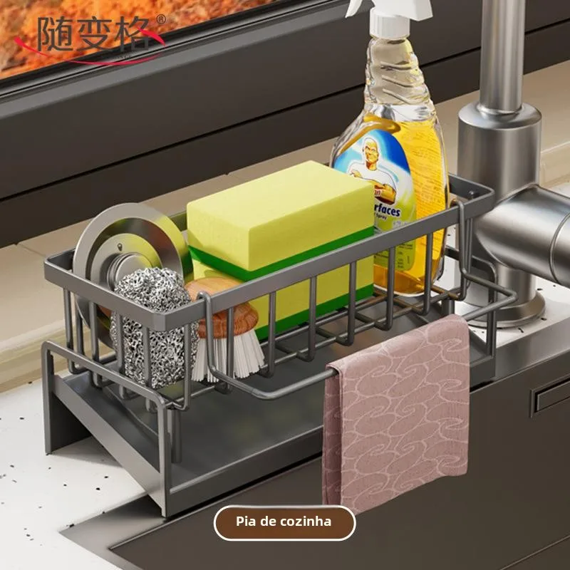 modern-simplified-kitchen-sink-drain-basket-sponge-dishwasher-storage-rack-multi-function-cloth-holder-kitchen-organizer