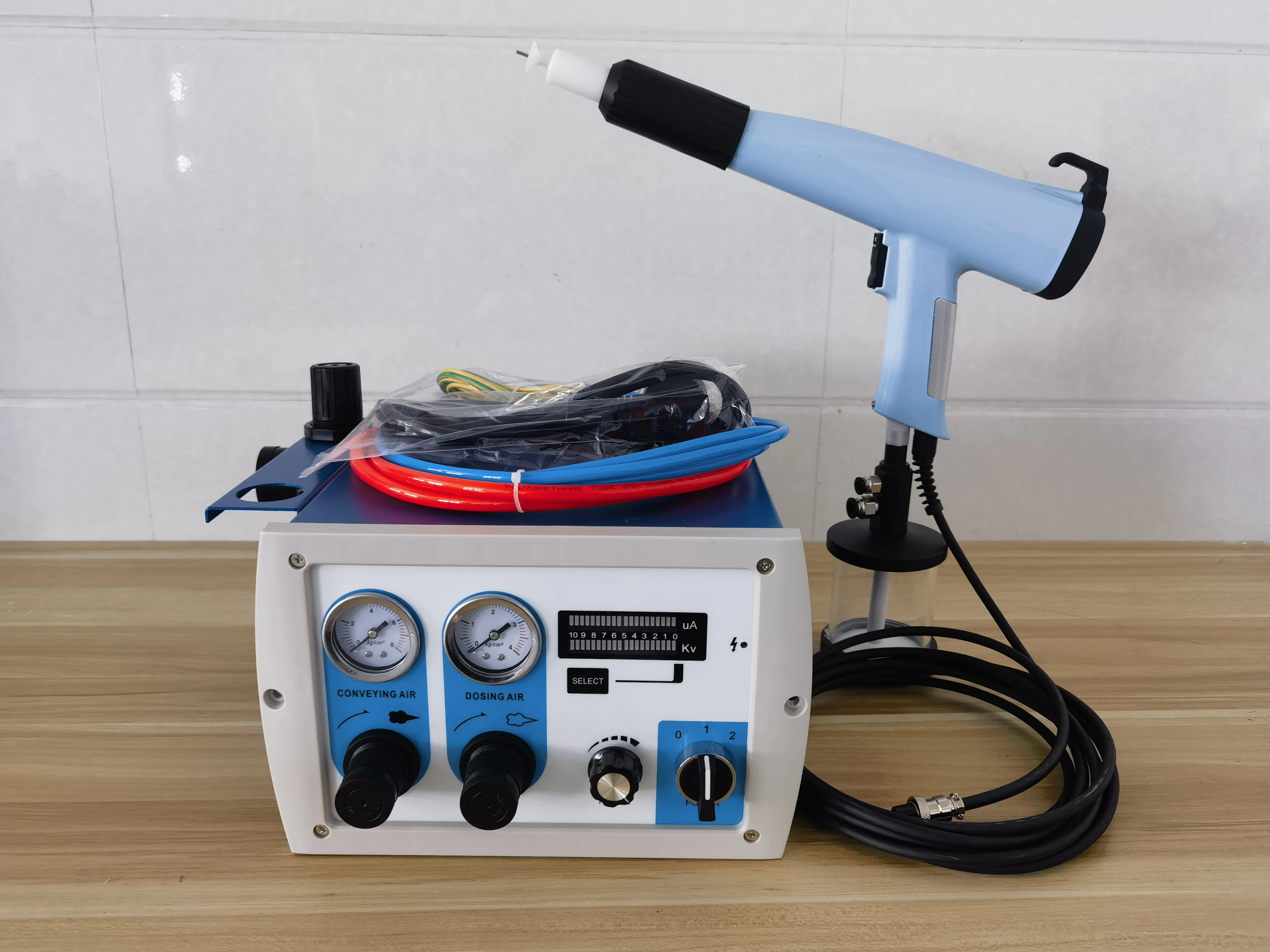 Lab Test Electrostatic Powder Coating Machine Kit - Home Applicable Cup + Spray Gun + 601 Painting Unit Machine Kit