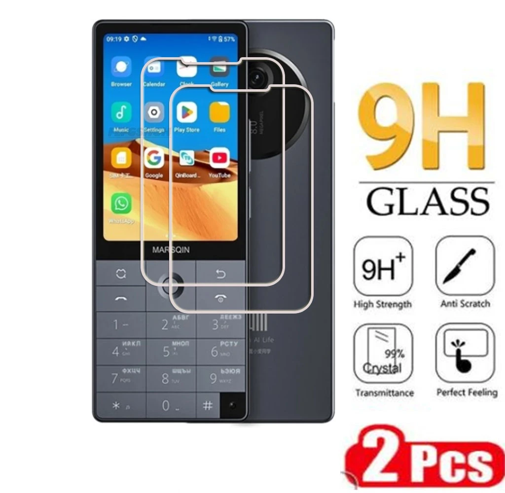 Xiaomi Qin F25 용 2PCS 9H HD 강화 유리 XiaomiQinF25 QinF25 3.54 인치 화면 보호 필름