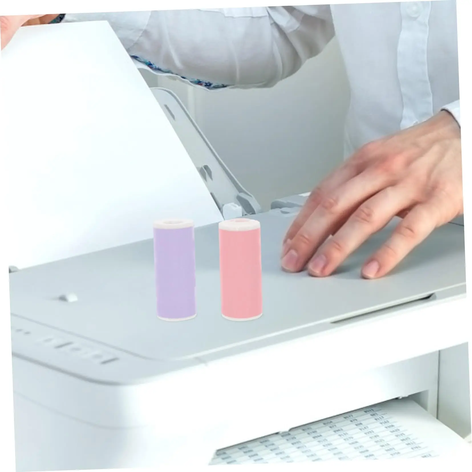 57mm Color Sticker Thermal Paper Rolls Self-Adhesive Label/Photo Paper for Mini Printers PeriPage/PAPERANG/Poooli Photo Printing