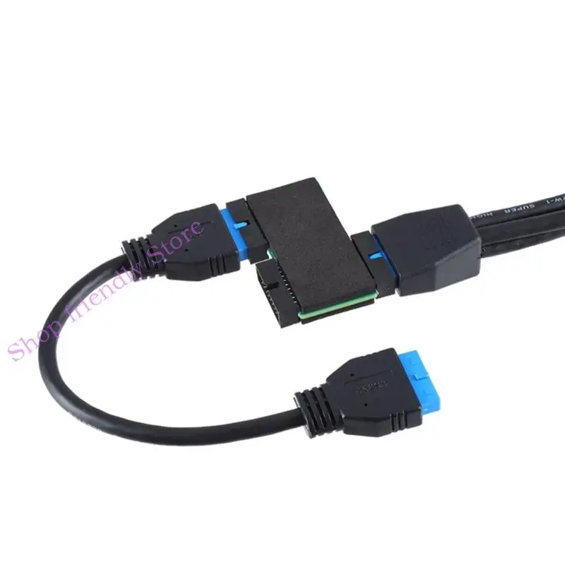 594A USB3.0 Hub 19pin 1 a 2 Extensão do cabeçalho com o modular da placa -mãe modular Dados transmissão dados do