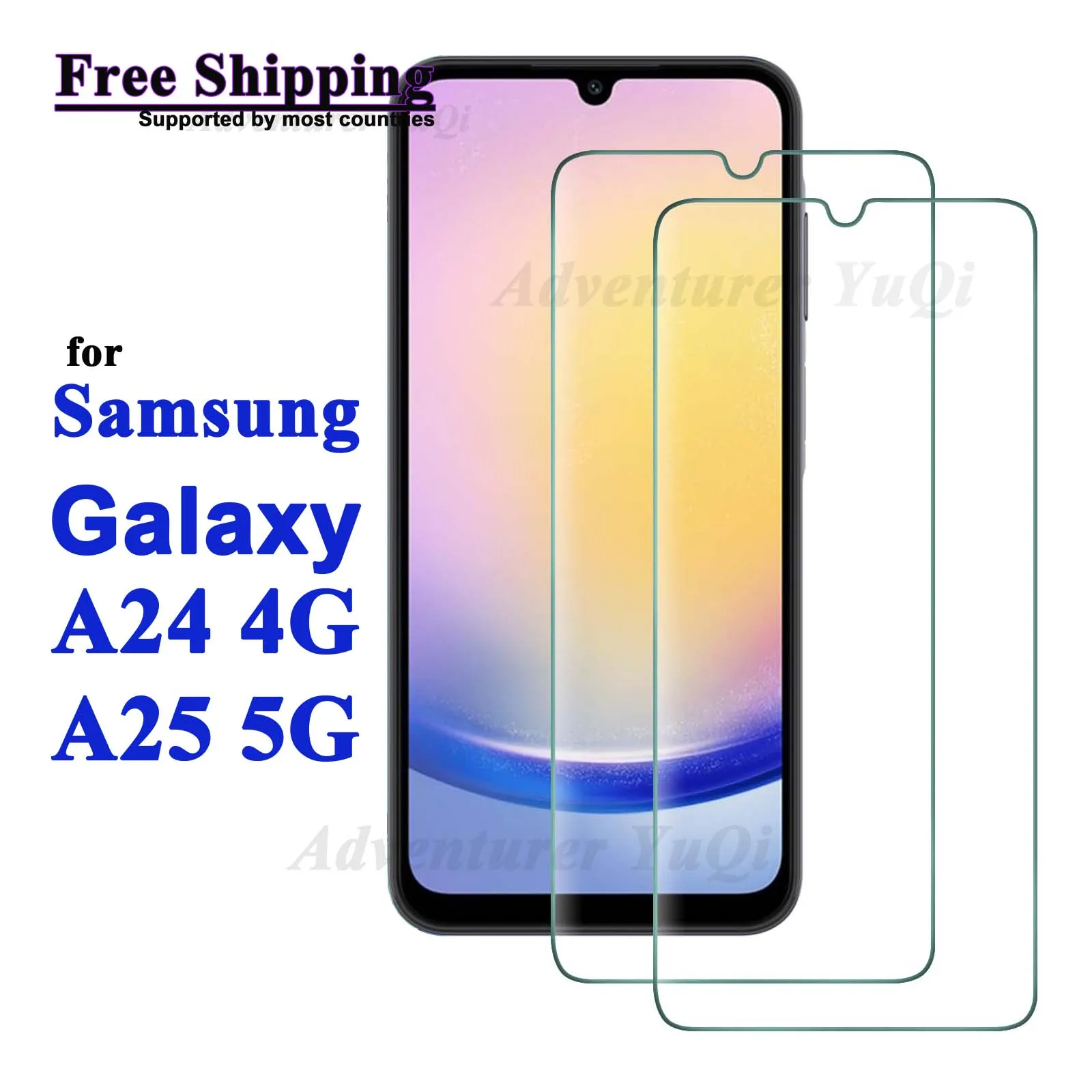 

For Galaxy A24 4G A25 5G Screen Protector Samsung Tempered Glass Crystal HD 9H Transparent Ultra Clear Anti Scratch Case Friend