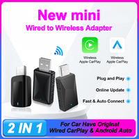 Wireless Carplay Android Auto Wireless Adapter Smart Dongle 2in 1 For Wired CP AA Connect Plug&Play