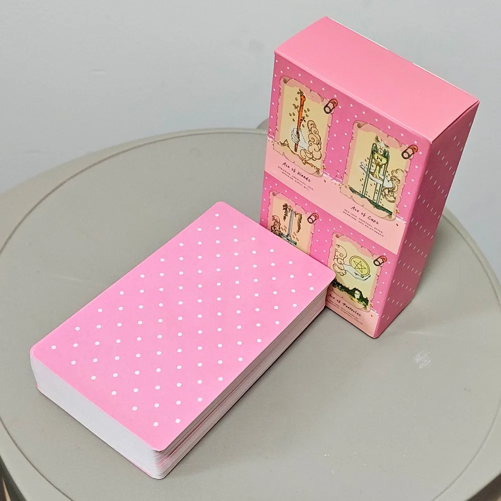 Tarot Pink Waite, el mazo de tarot de collage rosa de ensueño, 78 tarjetas de tarot estéticas y kawaii con significados