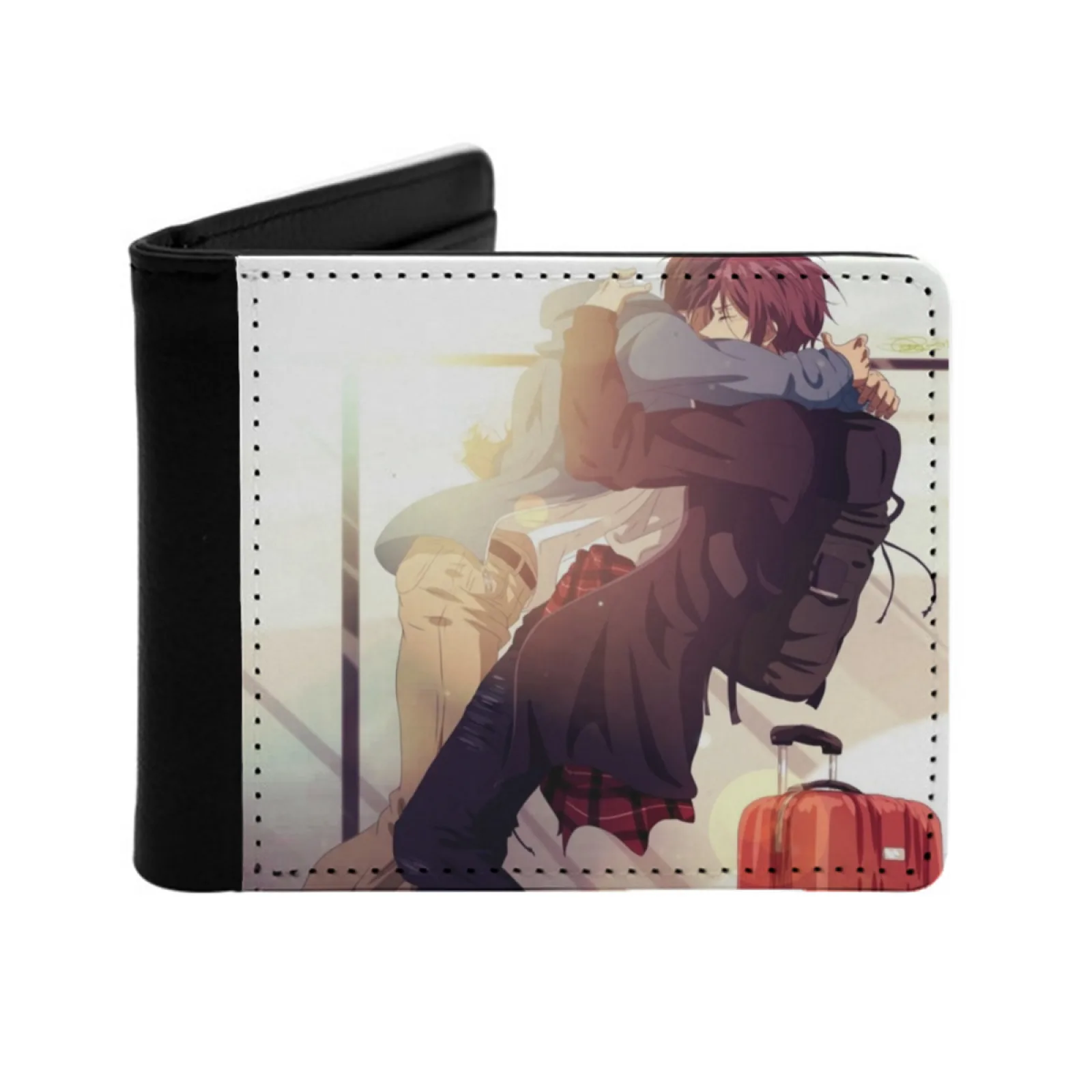 

Rinharuweek 2019 Day 3 Reunion Personalized Men's Leather Wallet Card Money Bag Pu Leather Wallet Free Iwatobi Eternal Summer