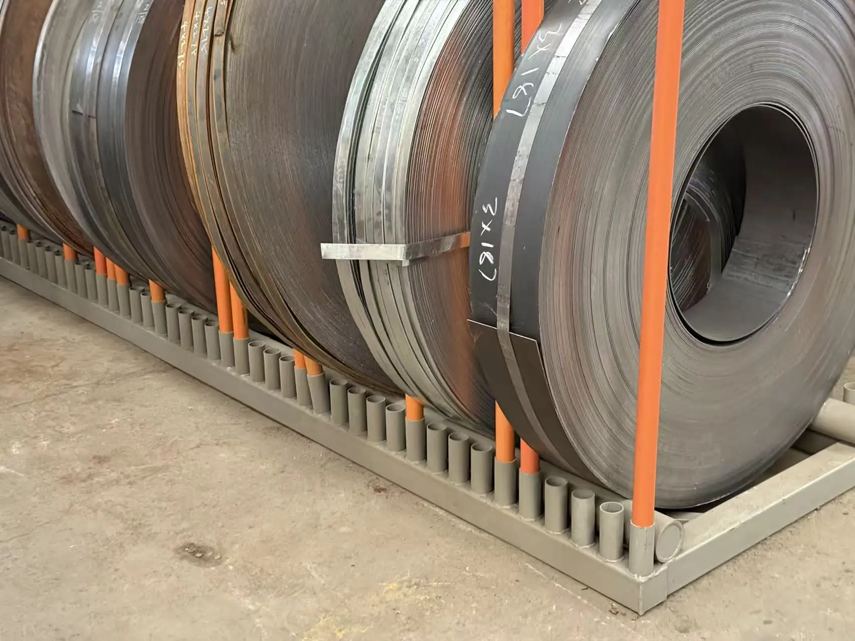 Coil Storage Rack, Heavy Duty Steel Industrial Cradle Rack for Material Handling, Metal Coil Support, Industrial Grade