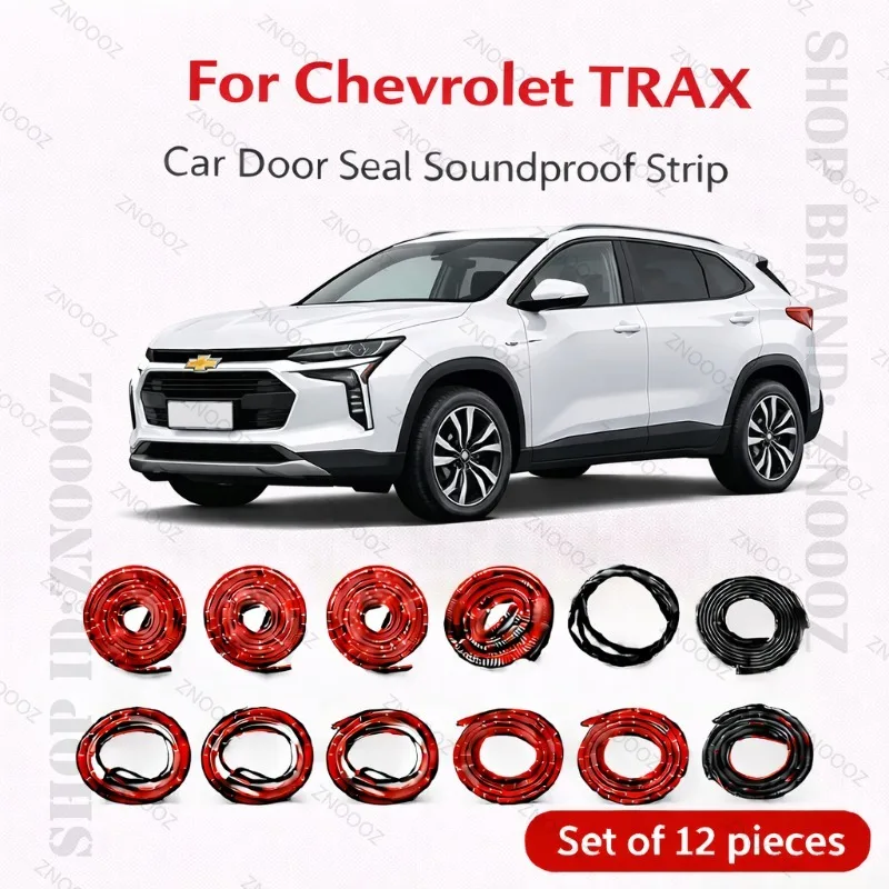 

For Chevrolet TRAX Car Door Seal Strip Rubber Double Layer Soundproof Dustproof Waterproof Door Weatherstrip 12PCS Set