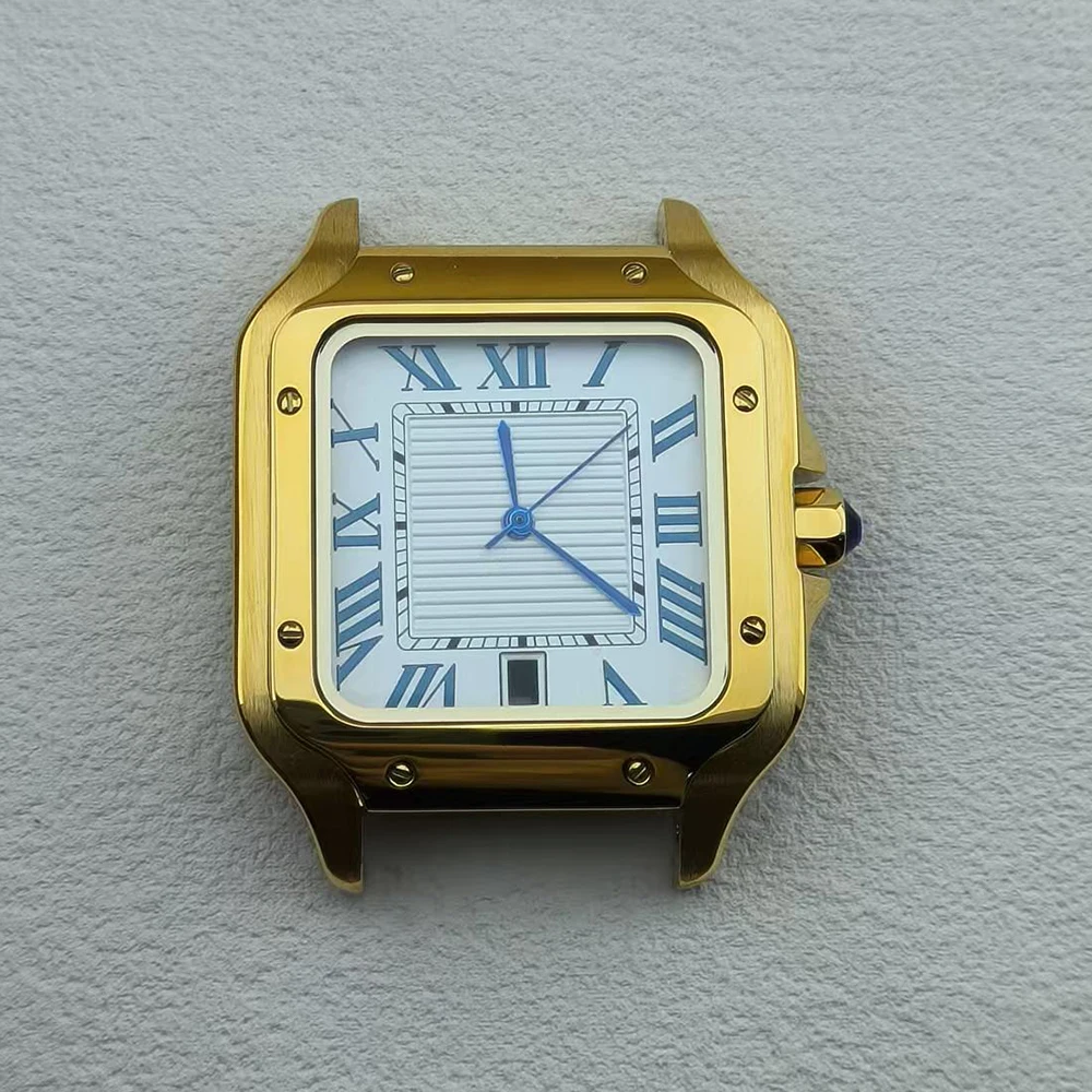 27mm Roman dial stainless steel NH35 case men's automatic watch suitable for NH35 movement watch accessories