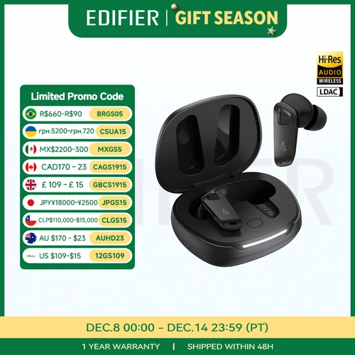 Edifier NeoBuds Pro 3 TWS auriculares Bluetooth auriculares inalámbricos ANC de alta resolución-50dB cancelación de ruido adaptable LDAC LHDC Audio espacial