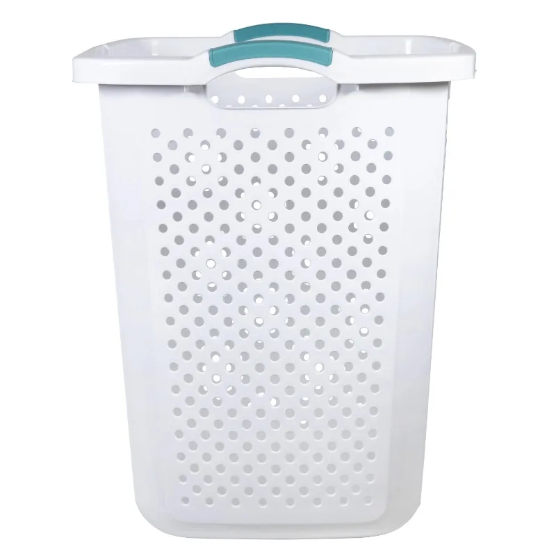 2.5 Cesto para la colada de plástico Bushel XL Lamper, blanco, adulto / entre