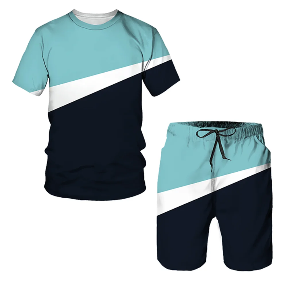 Men's Summer Sets Outdoor Running Fitness Sports Suit Short Sleeve Tees and Shorts 2 Piece Fashion Casual Gym T-shirt Man Outfit